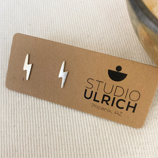 Tiny Lightning Bolt Studs